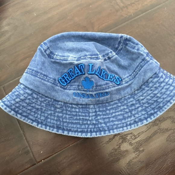 Vintage-Inspired “Great Lakes Unsalted” Denim Bucket Hat - Picture 2 of 6
